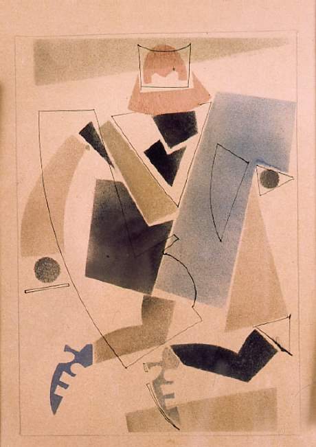Dame im Mantel von Wladimir Wassiljewitsch Lebedew, 1925.
