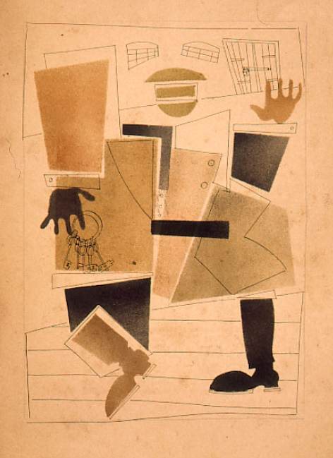Dvornik mit Schlüsselbund von Wladimir Wassiljewitsch Lebedew, 1925.