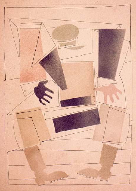 Hausmeister mit grünem Hut von Wladimir Wassiljewitsch Lebedew, 1925.