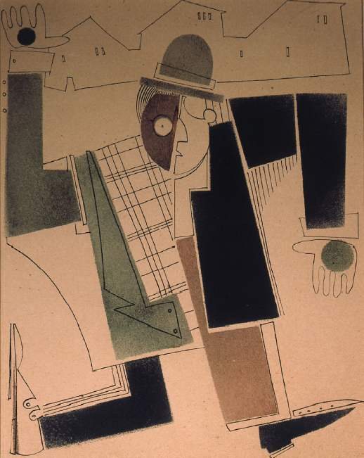 Herr mit Monokel von Wladimir Wassiljewitsch Lebedew, 1925.