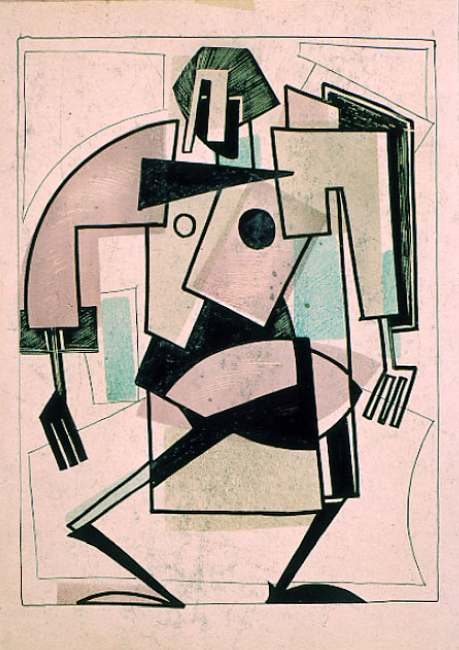 Moskauerin / Moskauer Figur von Vladimir Yevgrafovich Tatlin, 1920.
