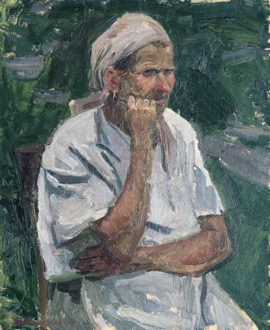 Porträt eines Bauern von Vasily Kirillovich Nechitailo, 1947.