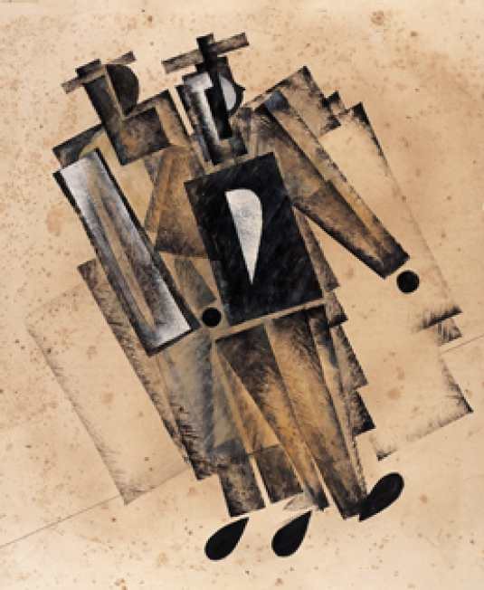 Schräge Männer / geneigte Figuren von Kazimir Sewerinowitsch Malewitsch, c. 1920.