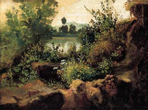Am Flussufer von Anton Ivanovich Ivanov-Goluboy, 1850.