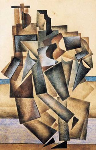 Beim Spaziergang von Kazimir Sewerinowitsch Malewitsch, 1920.