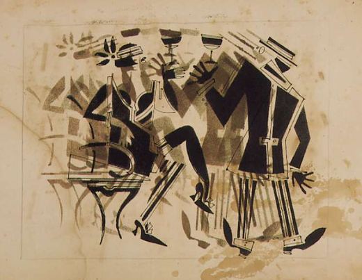 Der elegante Angestellte. Trinkspruch von Wladimir Wassiljewitsch Lebedew, 1925.
