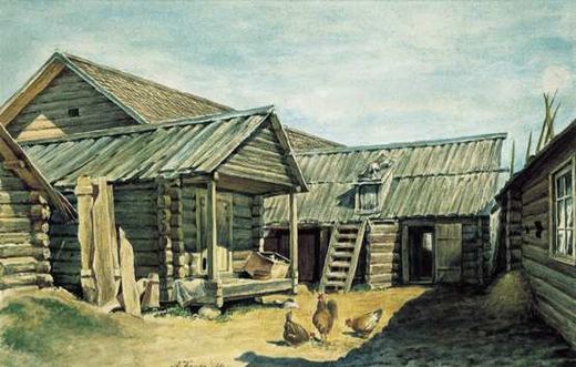 Die drei Hühner von Aleksandr Nikolaevich Benois, 1880.