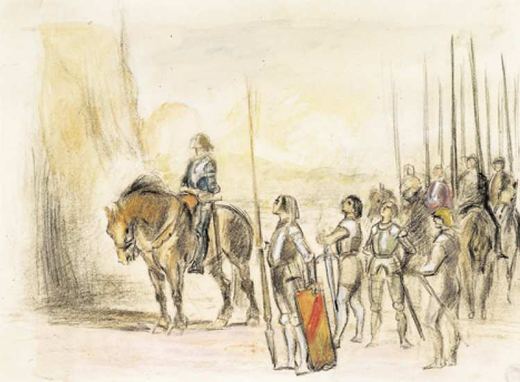 Die Kreuzritter von Konstantin Iwanowitsch Rudakow, 1925.