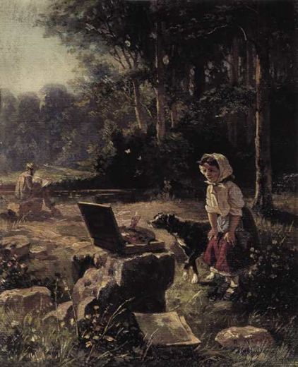 Die Palette von Andrei Andreyevich Popov, 1890.