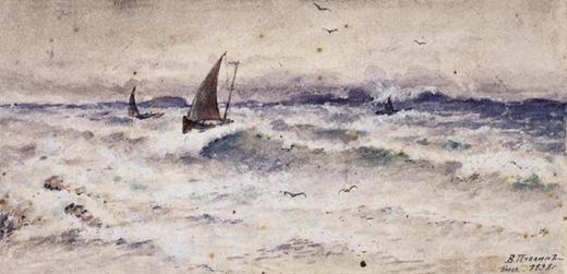 Die Rückkehr der Fischer von Wladimir Nikolajewitsch Ptschelin, 1898.