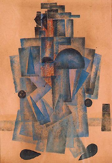 Figur in Blau von Kazimir Sewerinowitsch Malewitsch, 1920.