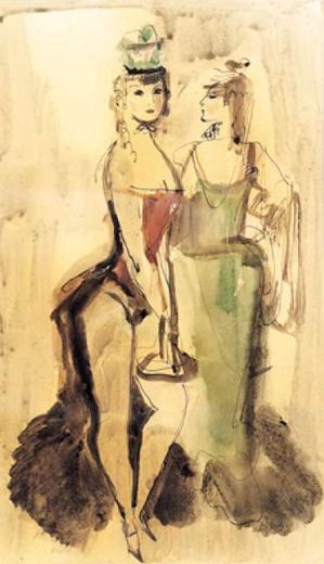 Freundinnen von Konstantin Iwanowitsch Rudakow, 1925.