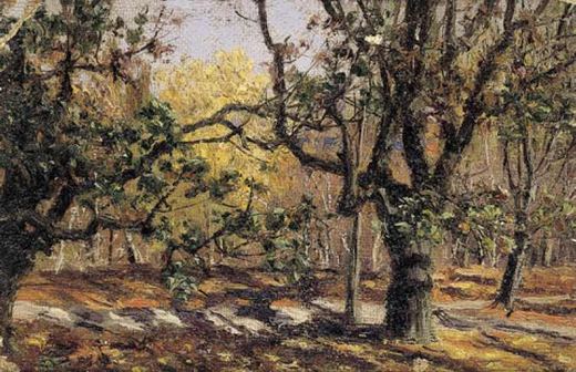 Herbst. Obstgarten in der Ukraine von Nikolai Alexandrovich Sergeyev.