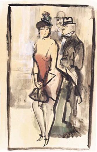 In Erwartung von Gesellschaft von Konstantin Iwanowitsch Rudakow, 1925.