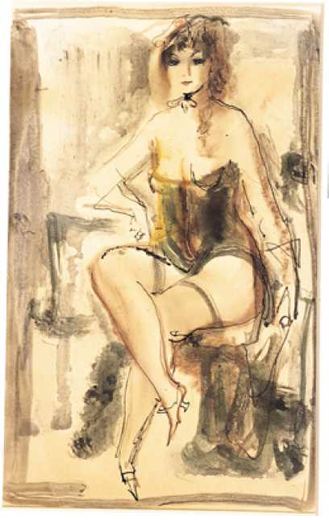 In Erwartung / Wartend von Konstantin Iwanowitsch Rudakow, 1925.