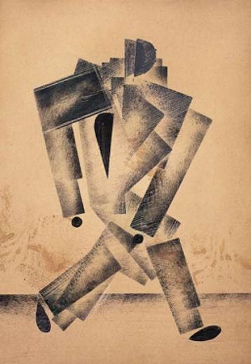 Laufender Mann von Kazimir Sewerinowitsch Malewitsch, c. 1920.