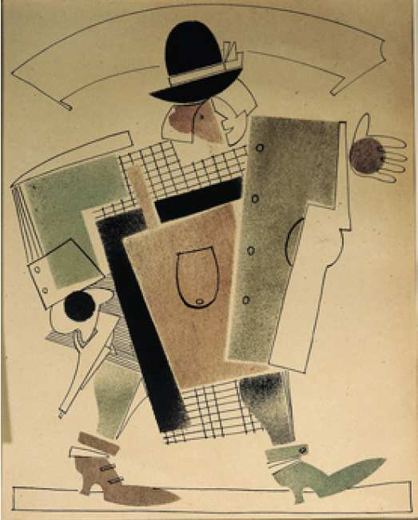 Mädchen mit Pistole von Wladimir Wassiljewitsch Lebedew, 1925.