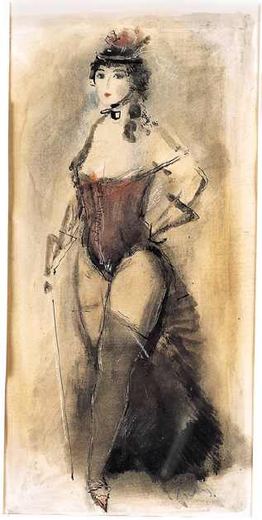 Mädchen mit Spazierstock von Konstantin Iwanowitsch Rudakow, 1925.