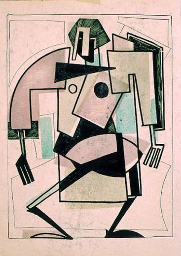 Moskauerin / Moskauer Figur von Vladimir Yevgrafovich Tatlin, 1920.