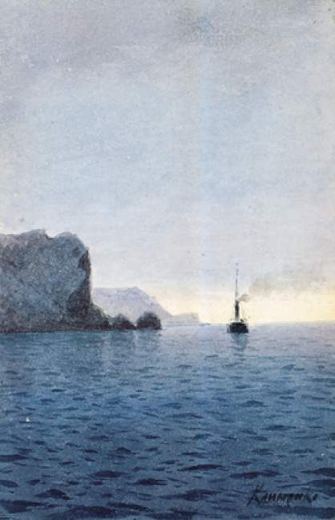 Schwarzes Meer. Fahrt entlang der Küste