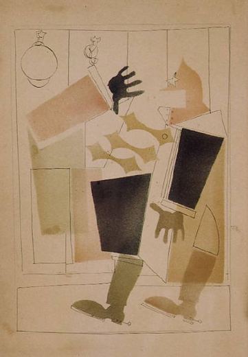 Soldat mit aufgehängter Mütze von Wladimir Wassiljewitsch Lebedew, 1925.