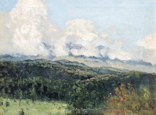 Wolken über den Hügeln von Nikolai Nikanorowitsch Dubowskoi, 1913.